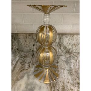 Candleholder Gold Bubble Glass Holder #festive #candle #holiday